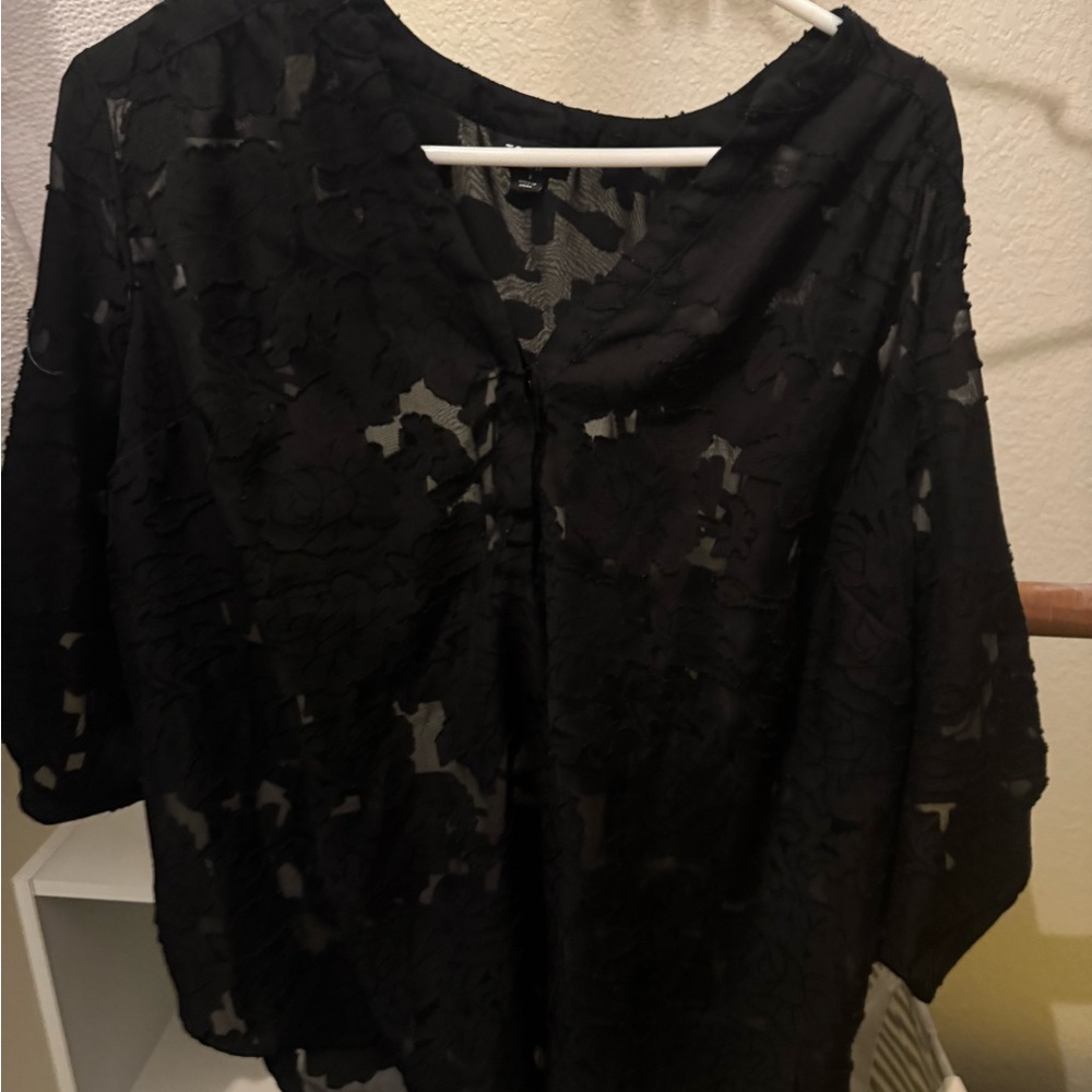 Torrid Black Lace Blouse